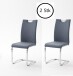 Freischwinger >TIRANA< 2er-Set in graublau - 43x100x57cm (BxHxT)
