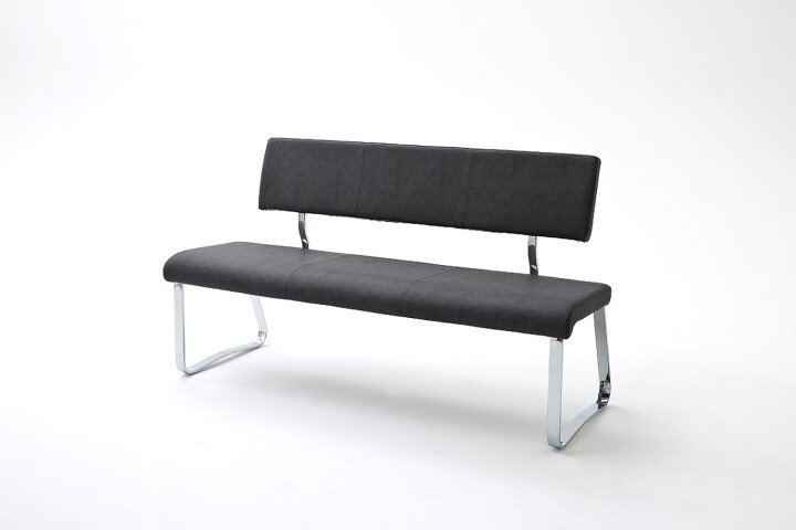 Polsterbank >TIRANA< in anthrazit - 155x85x58cm (BxHxT)