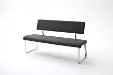 Polsterbank >TIRANA< in anthrazit - 155x85x58cm...