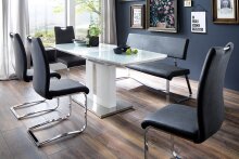 Polsterbank >TIRANA< in anthrazit - 155x85x58cm...