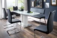 Polsterbank >TIRANA< in anthrazit - 155x85x58cm...