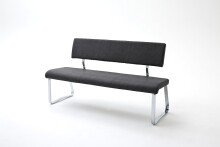 Polsterbank >TIRANA< in anthrazit - 155x85x58cm...