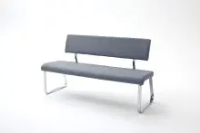 Polsterbank >TIRANA< in graublau - 155x85x58cm (BxHxT)