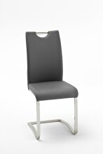 Freischwinger >YANIELLE / KÖLN< 2er-Set in Grau - 43x100x57cm (BxHxT)