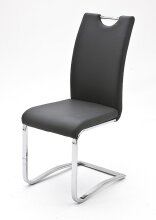 Freischwinger >YANIELLE / KÖLN< 2er-Set in Grau - 43x100x57cm (BxHxT)