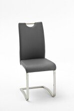 Freischwinger >YANIELLE / KÖLN< 2er-Set in Grau - 43x100x57cm (BxHxT)