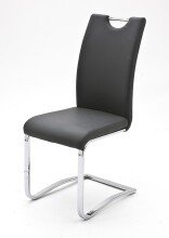 Freischwinger >YANIELLE / KÖLN< 2er-Set in Grau - 43x100x57cm (BxHxT)