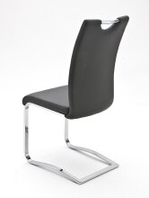 Freischwinger >YANIELLE / KÖLN< 2er-Set in Grau - 43x100x57cm (BxHxT)