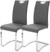 Freischwinger >YANIELLE / KÖLN< 2er-Set in Grau - 43x100x57cm (BxHxT)