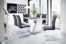 Freischwinger >YANIELLE / KÖLN< 2er-Set in Schwarz - 43x100x57cm (BxHxT)