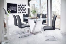 Freischwinger >YANIELLE / KÖLN< 2er-Set in Schwarz - 43x100x57cm (BxHxT)