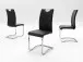 Freischwinger >YANIELLE / KÖLN< 2er-Set in Schwarz - 43x100x57cm (BxHxT)