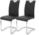Freischwinger >YANIELLE / KÖLN< 2er-Set in Schwarz - 43x100x57cm (BxHxT)