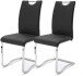 Freischwinger >YANIELLE / KÖLN< 2er-Set in Schwarz - 43x100x57cm (BxHxT)