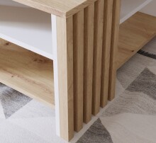 Couchtisch >Cardigan< in Artisan Eiche / Weiss - 80x45x80 (BxHxT)