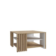 Couchtisch >Cardigan< in Artisan Eiche / Weiss - 80x45x80 (BxHxT)