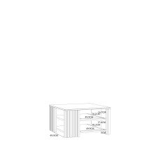 Couchtisch >Cardigan< in Artisan Eiche / Weiss - 80x45x80 (BxHxT)