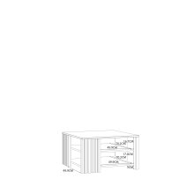 Couchtisch >Cardigan< in Artisan Eiche / Weiss - 80x45x80 (BxHxT)