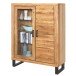 Stauraumvitrine >Tom-I< in Wildeiche / schwarz - 110x140x40 (BxHxT)