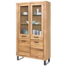 Vitrine >Tom-I< in Wildeiche / schwarz aus...