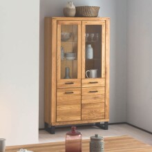 Vitrine >Tom-I< in Wildeiche / schwarz aus...