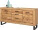 Sideboard >Tom-I< in Wildeiche / schwarz aus Teilmassiv - 158x82x40cm (BxHxT)