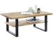 Couchtisch >Tom-I< in Wildeiche / schwarz aus Teilmassiv - 115x65x46cm (BxHxT)