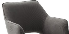 4-Fußstuhl >Luziania< (2er Set) in anthrazit aus Stoff - 61x85x61cm (BxHxT)
