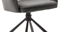 4-Fußstuhl >Luziania< (2er Set) in anthrazit aus Stoff - 61x85x61cm (BxHxT)