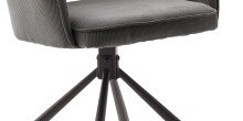 4-Fußstuhl >Luziania< (2er Set) in anthrazit aus Stoff - 61x85x61cm (BxHxT)