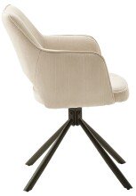 4-Fußstuhl >Luziania< (2er Set) in creme aus Stoff - 61x85x61cm (BxHxT)
