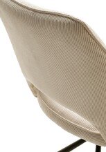 4-Fußstuhl >Luziania< (2er Set) in creme aus Stoff - 61x85x61cm (BxHxT)