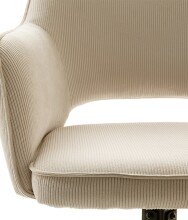4-Fußstuhl >Luziania< (2er Set) in creme aus Stoff - 61x85x61cm (BxHxT)