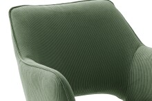 4-Fußstuhl >Luziania< (2er Set) in olive aus Stoff - 61x85x61cm (BxHxT)