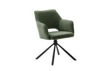 4-Fußstuhl >Luziania< (2er Set) in olive aus Stoff - 61x85x61cm (BxHxT)