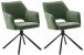 4-Fußstuhl >Luziania< (2er Set) in olive aus Stoff - 61x85x61cm (BxHxT)