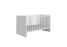 Babybett >Billund< in weiß/Eiche Sägerau - 76x83x146cm (BxHxT)