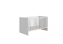 Babybett >Billund< in weiß/Eiche Sägerau...