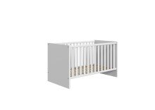 Babybett >Billund< in weiß/Eiche Sägerau - 76x83x146cm (BxHxT)