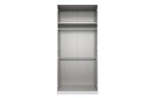 Kleiderschrank >Billund< in weiß/Eiche Sägerau - 83x202x55cm (BxHxT)
