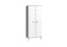 Kleiderschrank >Billund< in weiß/Eiche Sägerau - 83x202x55cm (BxHxT)