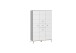 Kleiderschrank >Billund< in weiß / Eiche Sägerau - 125x202x55cm (BxHxT)