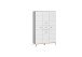 Kleiderschrank >Billund< in weiß / Eiche Sägerau - 125x202x55cm (BxHxT)