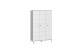 Kleiderschrank >Billund< in weiß / Eiche Sägerau - 125x202x55cm (BxHxT)