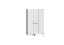 Babyzimmer-Komplettset >Billund< in weiß/Eiche Sägerau - 292x202x146cm (BxHxT)