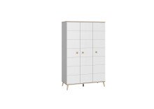 Babyzimmer-Komplettset >Billund< in weiß/Eiche Sägerau - 292x202x146cm (BxHxT)