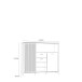 Kommode >Jecho< in Mauvella Eiche / Schwarz - 149,9x129,9x40,2cm (BxHxT)