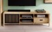 TV-Board >Jecho< in Mauvella Eiche / Schwarz - 174,8x49,9x40,2cm (BxHxT)