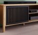 Kommode >Jecho< in Mauvella Eiche / Schwarz - 103,4x129,9x40,2cm (BxHxT)