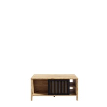 Couchtisch >Jecho< in Mauvella Eiche / Schwarz - 105,5x49,9x65,2cm (BxHxT)